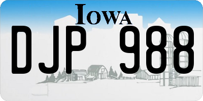 IA license plate DJP988