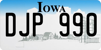 IA license plate DJP990