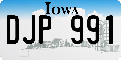IA license plate DJP991