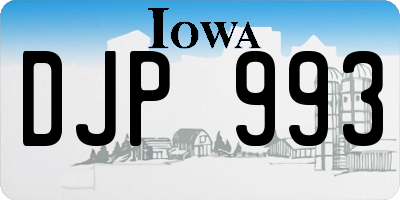 IA license plate DJP993