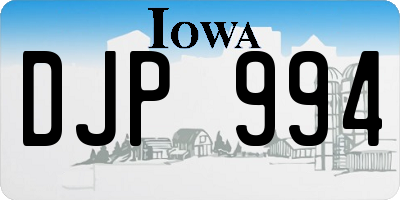 IA license plate DJP994