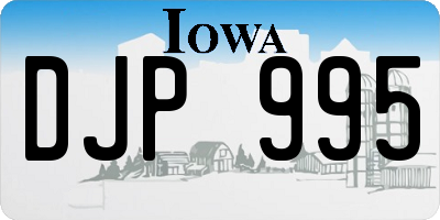IA license plate DJP995