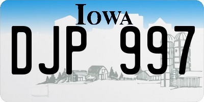 IA license plate DJP997
