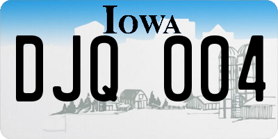 IA license plate DJQ004