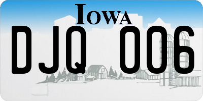 IA license plate DJQ006