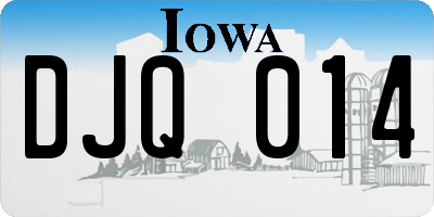 IA license plate DJQ014
