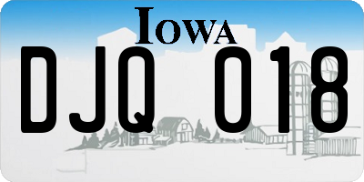 IA license plate DJQ018