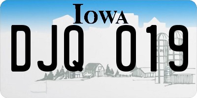 IA license plate DJQ019