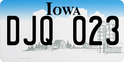 IA license plate DJQ023