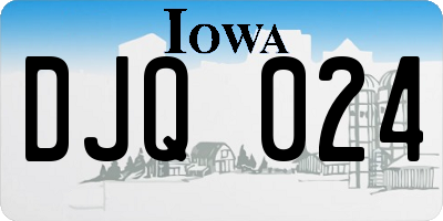 IA license plate DJQ024