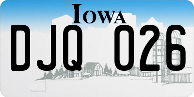 IA license plate DJQ026