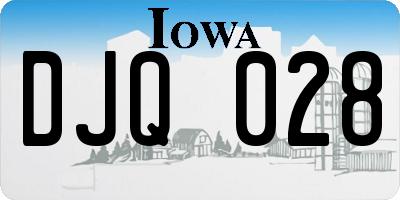 IA license plate DJQ028