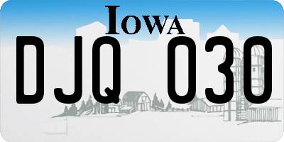 IA license plate DJQ030