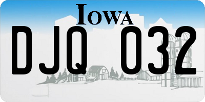 IA license plate DJQ032