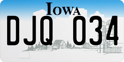 IA license plate DJQ034