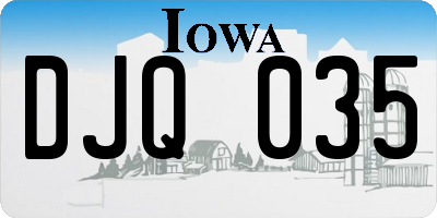 IA license plate DJQ035
