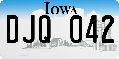 IA license plate DJQ042