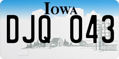 IA license plate DJQ043