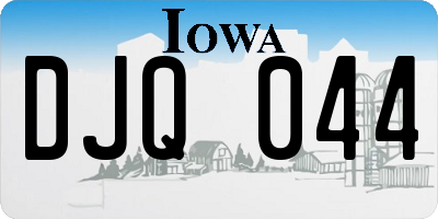 IA license plate DJQ044