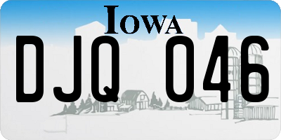 IA license plate DJQ046