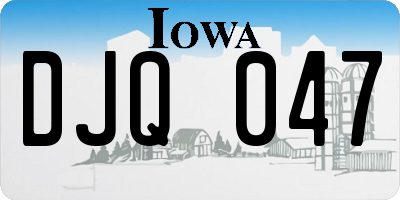 IA license plate DJQ047