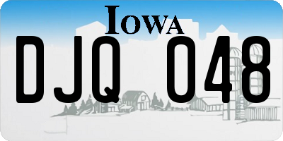 IA license plate DJQ048