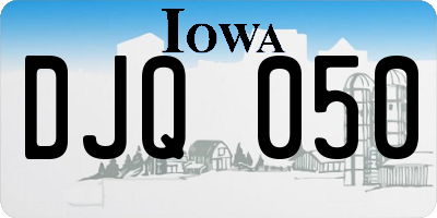 IA license plate DJQ050