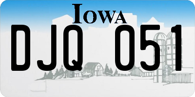 IA license plate DJQ051