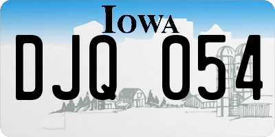IA license plate DJQ054