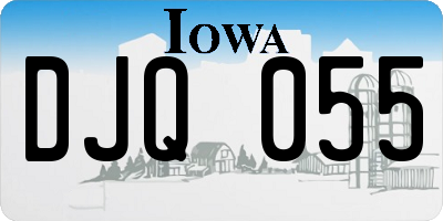 IA license plate DJQ055