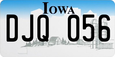 IA license plate DJQ056