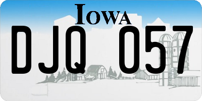 IA license plate DJQ057