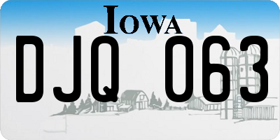 IA license plate DJQ063