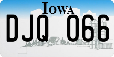 IA license plate DJQ066