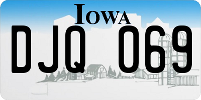 IA license plate DJQ069