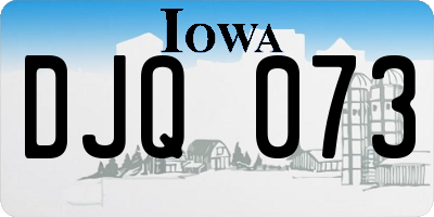 IA license plate DJQ073
