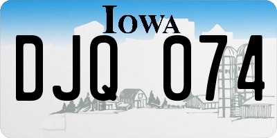 IA license plate DJQ074