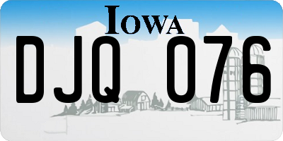IA license plate DJQ076