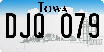 IA license plate DJQ079