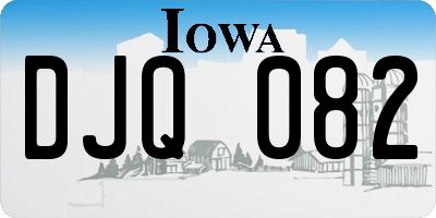IA license plate DJQ082