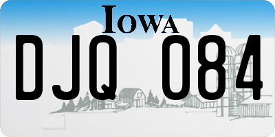 IA license plate DJQ084