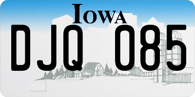 IA license plate DJQ085