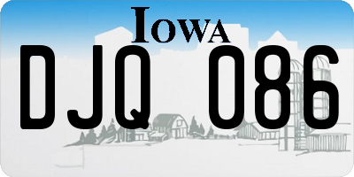 IA license plate DJQ086
