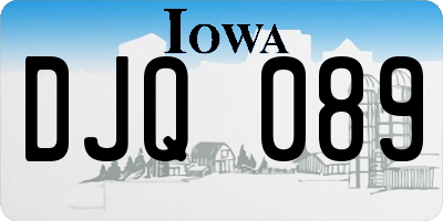 IA license plate DJQ089