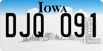 IA license plate DJQ091