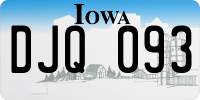 IA license plate DJQ093