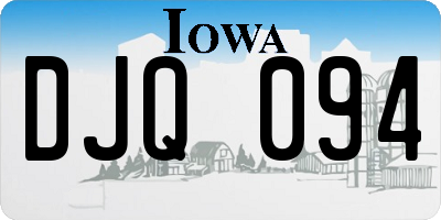 IA license plate DJQ094