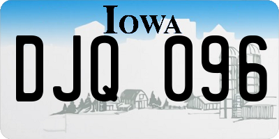 IA license plate DJQ096