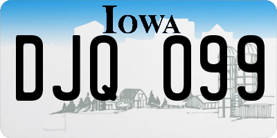 IA license plate DJQ099