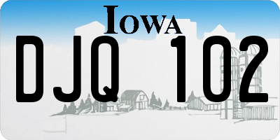IA license plate DJQ102